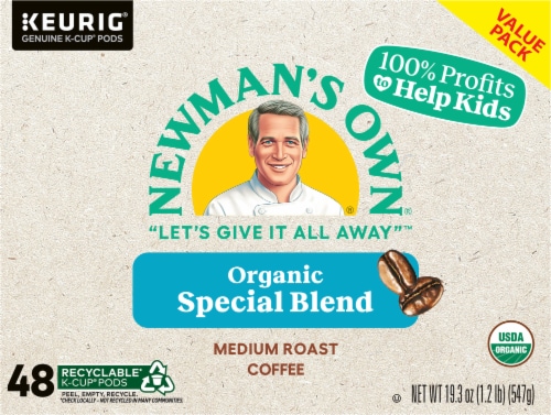 Newman's Own® Special Blend Medium Roast Organic K-Cup Coffee Pods Perspective: bottom