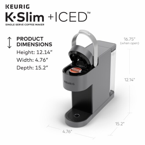 Keurig K-Slim + ICED Single Serve Coffee Maker - Gray Perspective: bottom