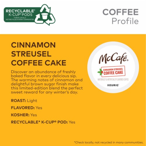 McCafe® Cinnamon Strussel Coffee Cake K-Cups Perspective: bottom