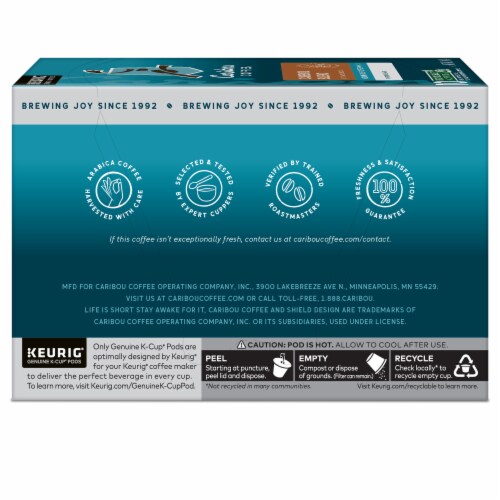 Caribou Coffee Caribou Blend Medium Roast K-Cup Coffee Pods Perspective: bottom