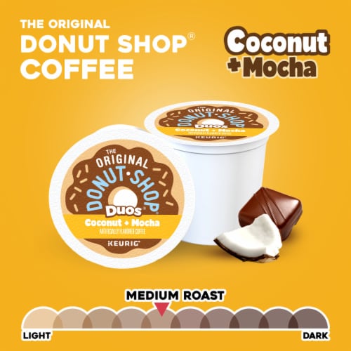 The Original Donut Shop Duos Coconut + Mocha Medium Roast K-Cup Coffee Pods Perspective: bottom