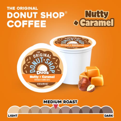 The Original Donut Shop Duos Nutty + Caramel Medium Roast K-Cup Coffee Pods Perspective: bottom