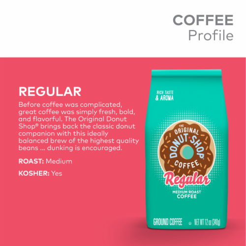 The Original Donut Shop Coffee Regular Medium Roast Ground Coffee Bag Perspective: bottom