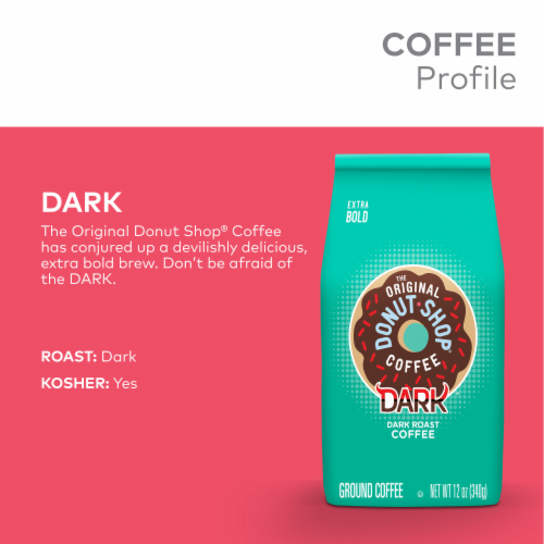 The Original Donut Shop Coffee Dark, Dark Roast Ground Coffee Bag Perspective: bottom