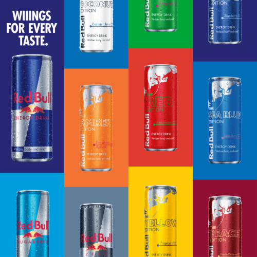 Red Bull® Energy Drink Variety Pack Cans Perspective: bottom