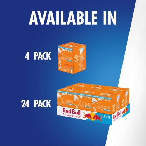 Red Bull Amber Edition Sugar Free Strawberry Apricot Energy Drink Perspective: bottom