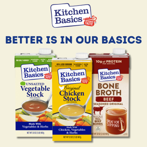 Kitchen Basics® Unsalted Beef Stock Perspective: bottom