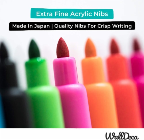 WallDeca Dry-Erase Thick Fine Line Markers, 13 Assorted Colors, Non-Toxic  Art Tools for Kids, 13 Pack - Fry's Food Stores