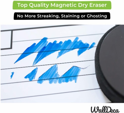 WallDeca Monthly Dry Erase Wall Calendar Planner Whiteboard: Wipe Off Erasable Calendar Perspective: bottom