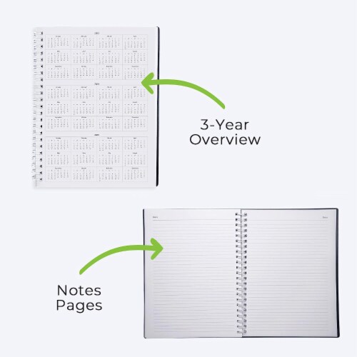 WallDeca - Weekly & Monthly Planner, Jul 2022 - Dec 2023, Flexible Cover (8 x 11") Perspective: bottom