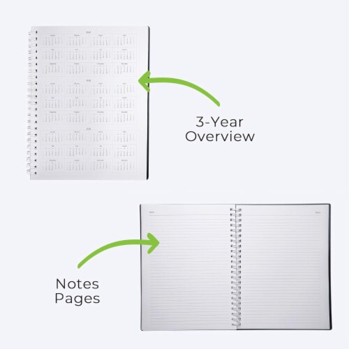 WallDeca Annual Weekly Planner, 8 x 6" Paper Size, Jan 2023 - Dec 2023 (USA 8 x 6")) Perspective: bottom