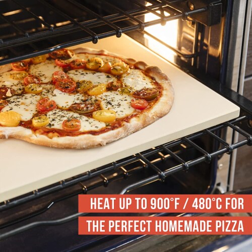 Chef Pomodoro Pizza Stone, 15 x 12 , Rectangular Natural Stone for Baking Ovens and Grills Perspective: bottom