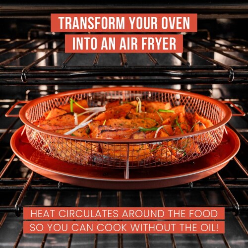 Air Fryer Basket for Oven,Stainless Steel Crisper Tray and Pan, Deluxe Air  Fry in Your Oven, 2-Piece Set, Baking Pan Perfect for the Grill 