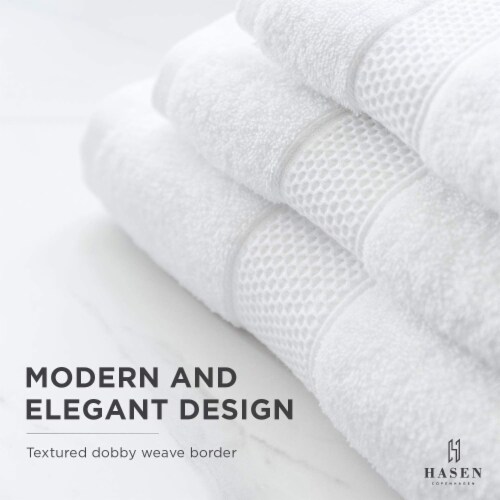 Hasen Hotel Luxury Bath Towel 6-Pack Set | 100% Pure Cotton, Spa Quality Absorbent Perspective: bottom