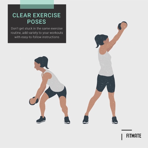FitMate Dumbbell and Barbell Bundle Workout Exercise Poster - Workout Routine Perspective: bottom