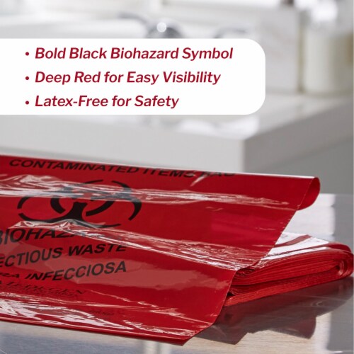 McKesson Infectious Waste Bag 10 to 15 gal. Case of 250 Perspective: bottom