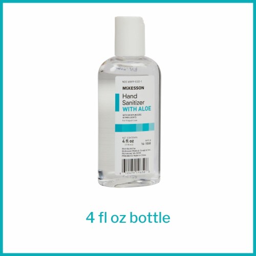 McKesson Ethyl Alcohol Fresh Scent Hand Sanitizer with Aloe 4 oz. Bottle 24 Ct Perspective: bottom