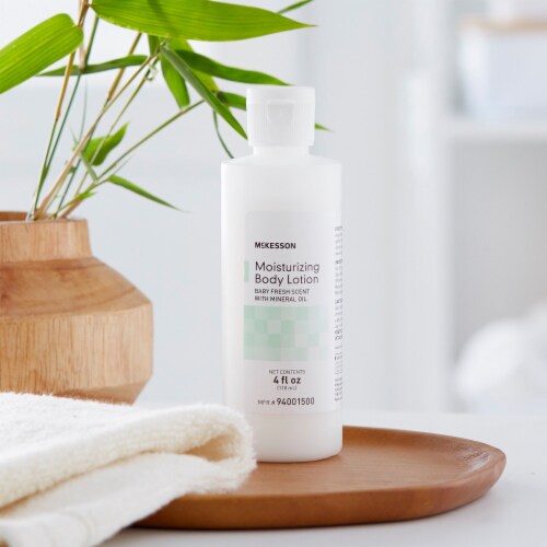 McKesson Baby Fresh Scent Hand and Body Moisturizer Lotion 4 oz. Bottle 94001500 12 Ct Perspective: bottom
