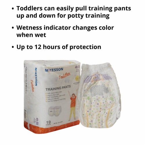 McKesson Toddler Toddler Training Pants Size 4T to 5T Over 37 lbs. TP-4T5T, 19 Ct Perspective: bottom