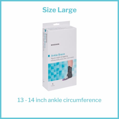 McKesson Black Ankle Brace Large 13-14 Ankle Circumf. Lace-Up for the Foot 155-81-97047 Perspective: bottom