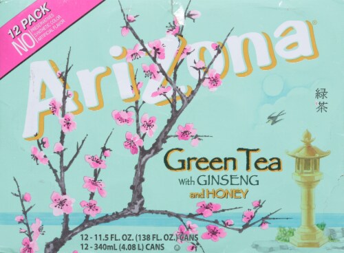 AriZona® Ginseng & Honey Green Iced Tea Multipack Cans Perspective: bottom