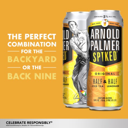 Arnold Palmer Spiked Original Half & Half Iced Tea Lemonade Single Can Perspective: bottom