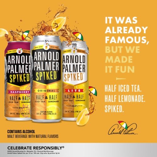 Arnold Palmer Spiked Original Half and Half Hard Iced Tea and Lemonade Perspective: bottom