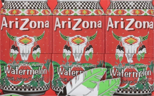 Arizona Natural Flavor Watermelon Aluminum Can Perspective: bottom