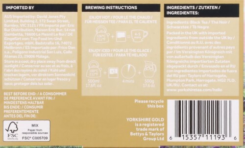 Taylors Of Harrogate Yorkshire Gold Black Tea Perspective: bottom