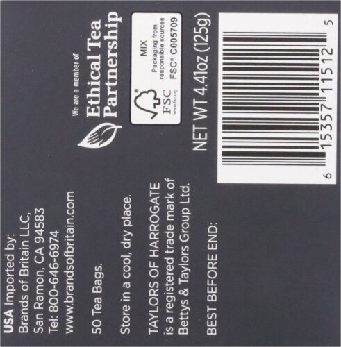 Taylors of Harrogate English Breakfast Tea Perspective: bottom