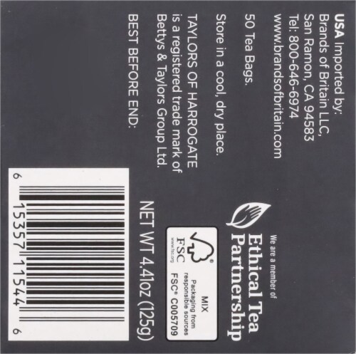 Taylors of Harrogate Scottish Breakfast Black Tea Perspective: bottom