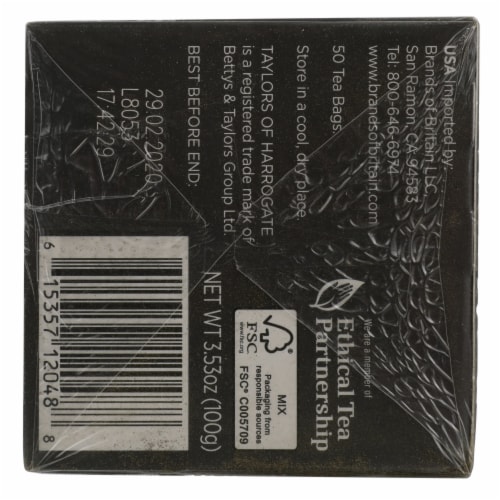 Taylors of Harrogate Organic Peppermint Tea Bags Perspective: bottom