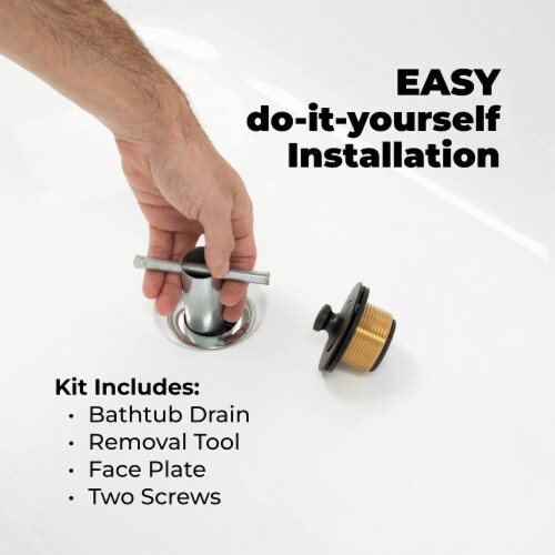 Wholesale Plumbing Supply Lift & Turn Tub Drain Kit, All-Brass, Oil Rubbed  Bronze, 4.49 H 3.78 L 2.48 W - Kroger