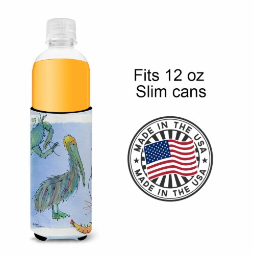 Carolines Treasures 8038MUK Pelican Shrimp and Crab Ultra Hugger for slim cans Perspective: bottom