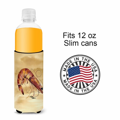 Carolines Treasures 8161MUK Shrimp Ultra Hugger for slim cans Perspective: bottom