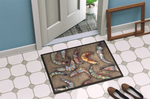 Carolines Treasures 8738MAT Shrimp Doormat 18x27 Perspective: bottom
