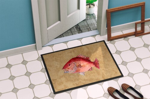 Carolines Treasures 8812JMAT Strawberry Snapper Doormat 24x36 Perspective: bottom