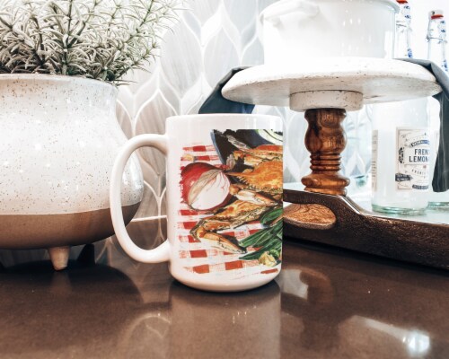 Carolines Treasures 8537CM15 Crab Boil Coffee Mug 15 oz Perspective: bottom