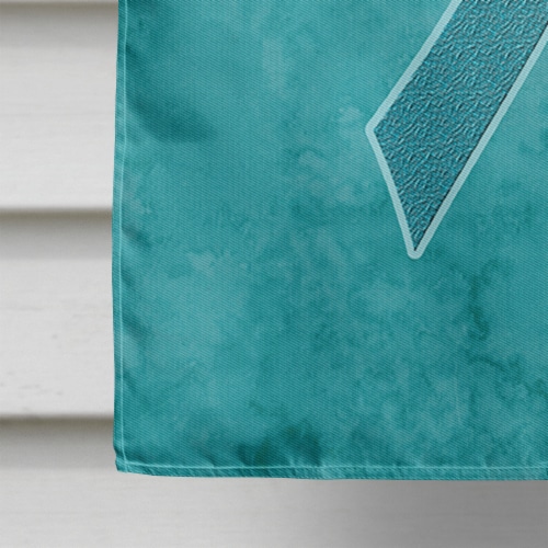 Carolines Treasures AN1201CHF Teal Ribbon for Ovarian Cancer Awareness House Fl Perspective: bottom