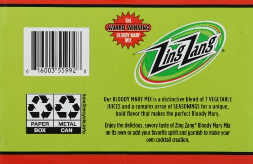 Zing Zang Non-Alcoholic Bloody Mary Mix Perspective: bottom