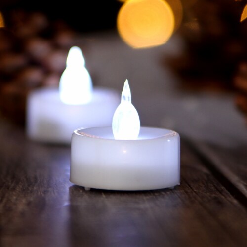 AGPtEK 24pack Cool White Led Tealight Flickering Candles Party