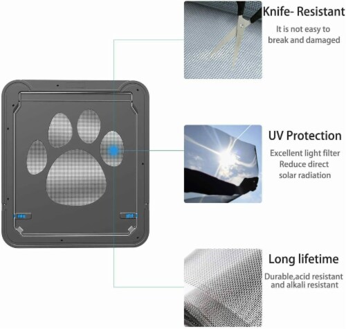 Ownpets Pet Dog Cat Small Screen Locking Flap Door Magnetic Automatic Slide Protector Perspective: bottom