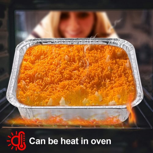 IMAGE 51 Packs Aluminum Loaf Pans Disposable Premium Heavy-Duty Tin Foil 4 Sizes Perspective: bottom