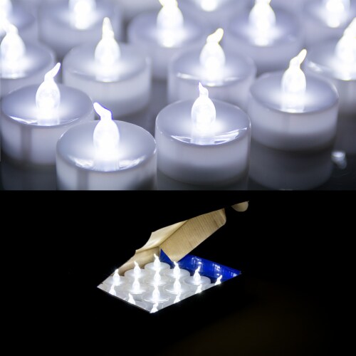 LED Tealight Candles Battery Operated Flameless smokeless Flickering Flashing 100 PCS for Wed 100 units Kroger
