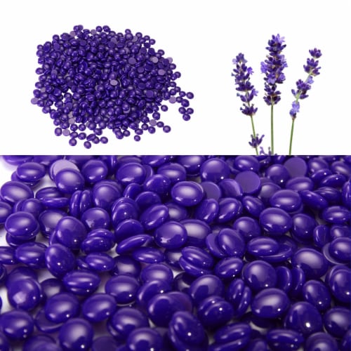 AGPtEK Purple Hard Wax Beans Hair Removal Painless Wax Warmer Waxing Beans Natural Pearl Perspective: bottom