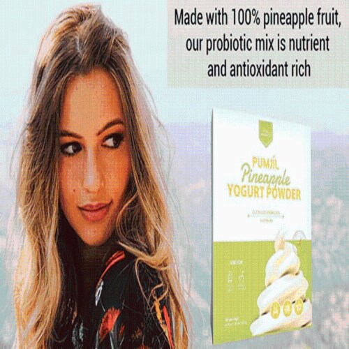 Pineapple Yogurt Powder, Probiotic Soft Serve Ice Cream Mix Perspective: bottom