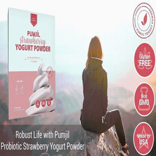Strawberry Yogurt Powder, Probiotic Soft Serve Ice Cream Mix Perspective: bottom