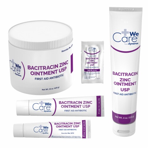 WeCare First Aid Antibiotic Bacitracin Zinc 4 oz. Tube Ointment Perspective: bottom