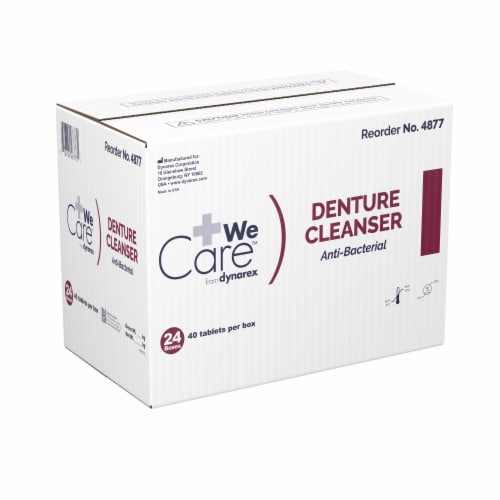 We Care from Dynarex Denture Cleaner Peppermint Scent Tablet 4877 (960 Ct) Perspective: bottom