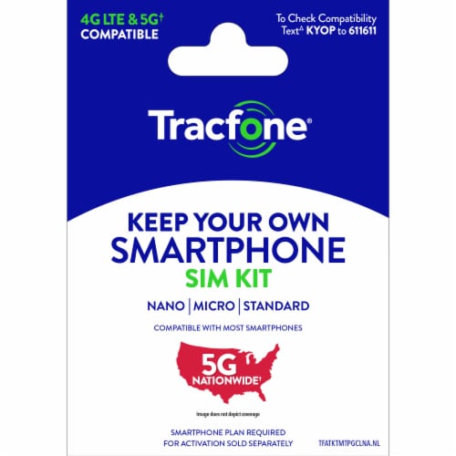 Tracfone® Keep Your Own Smartphone Sim Kit Perspective: bottom